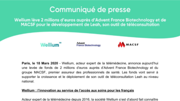 Communiqué - Levée de fonds WELLIUM x ADVENT x MACSF (PDF)