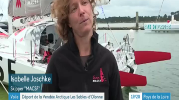[VIDEO] JT 19/20 : Isabelle Joschke juste avant la Vendée-Arctique