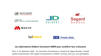 [COMMUNIQUE PDF] Communiqué Laboratoires Delbert - levée de fonds