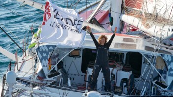 [PHOTO] Isabelle Joschke au départ du Vendée Globe 2020
