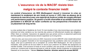 [COMMUNIQUE PDF] Performances assurance vie 2020