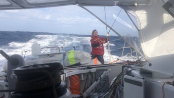 [PHOTO] Isabelle Joschke lors de la Transat Jacques Vabre 2021