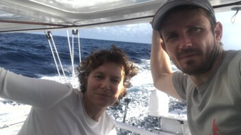 [PHOTO] Isabelle Joschke et Fabien Delahaye lors de la Transat Jacques Vabre 2021