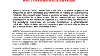 [PDF] Communiqué - Responsabilité médicale - 2022