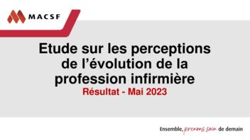 [ETUDE] La profession infirmière en 2023 - Regards croisés et perspectives