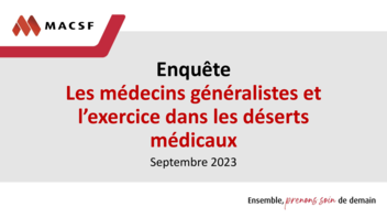 [SONDAGE] Enquête MACSF - Désert médical et Médecins généralistes