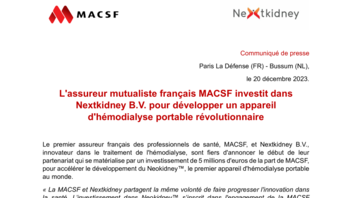 [PDF] Communiqué de presse Nextkidney - MACSF