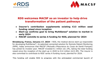 [PDF] Press Release (ENG) - RDS welcomes MACSF as an investor