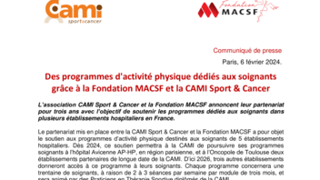 [PDF] Communiqué Cami Sport et Cancer/ Fondation MACSF