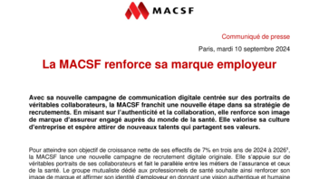 [COMMUNIQUE] Campagne marque employeur MACSF