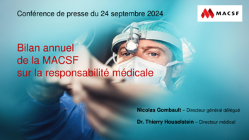 [SLIDESHOW] Conférence de presse MACSF 2024 Responsabilité Médicale