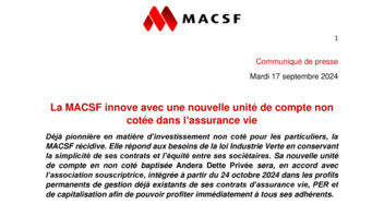 [PDF] Communiqué UC non coté - Andera Dette Privée
