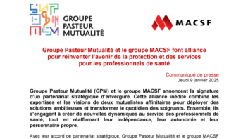 [PDF] Communiqué partenariat GPM / MACSF