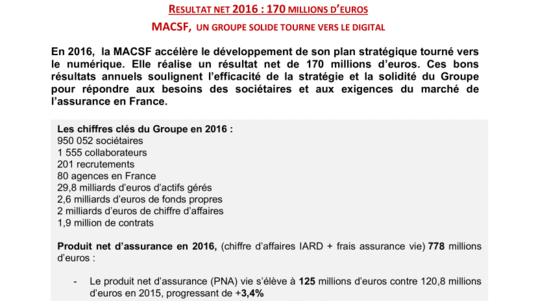 Résultat net 2016