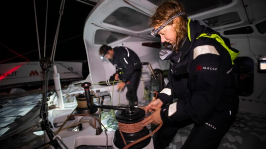 [PHOTO] Isabelle Joschke et Morgan Lagravière en navigation de nuit