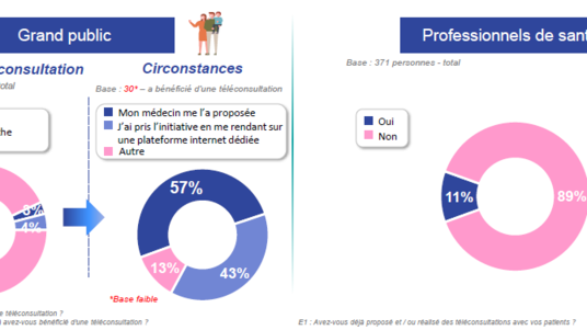 Téléconsultation : faible usage en 2019 - Infographie IPSOS