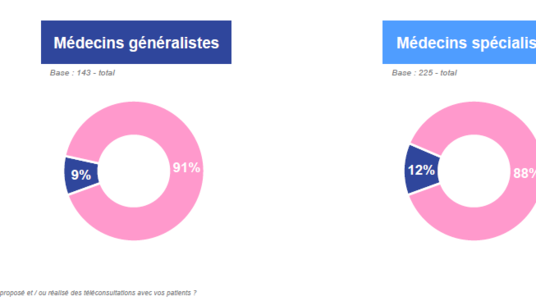 Téléconsultation : pratique par les médecins en 2019 - Infographie IPSOS