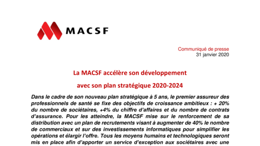 Communiqué (PDF) - Plan Stratégique 2020-2024