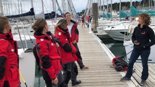 [PHOTO] Isabelle Joschke avec les équipières du Spi Ouest-France