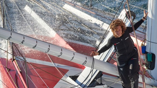 [PHOTO] Isabelle Joschke sur l'IMOCA MACSF