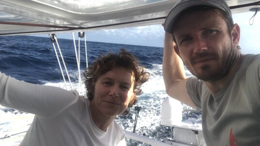 [PHOTO] Isabelle Joschke et Fabien Delahaye lors de la Transat Jacques Vabre 2021