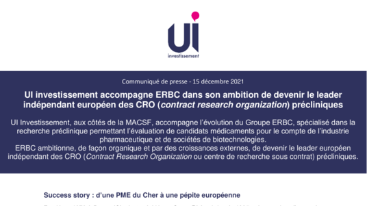 [PDF] Communiqué ERBC - Investissement d'UI et MACSF
