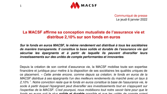 [PDF] Communiqué Assurance vie performances 2021
