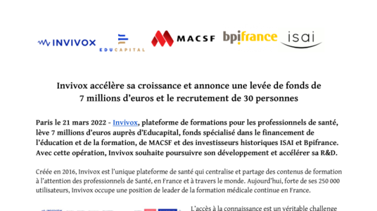 [PDF] Communiqué de presse Invivox - 24 /03/ 2022