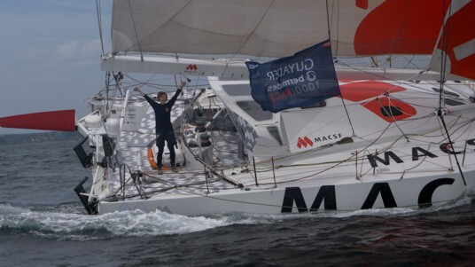[PHOTO] Isabelle Joschke à l'arrivée de la Guyader Bermudes 1000 Race