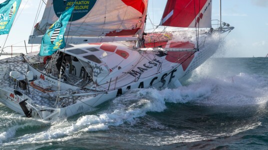 [PHOTO] L'IMOCA MACSF au départ de la Route du Rhum-Destination Guadeloupe