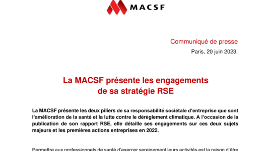 [Communiqué version PDF] RSE : engagements MACSF