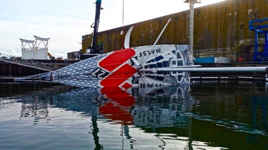 [PHOTO] L'IMOCA MACSF lors de son test à 90°