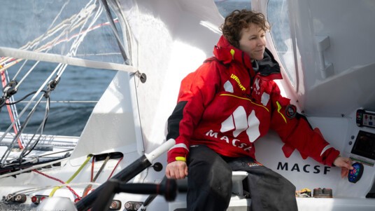 [PHOTO] Isabelle Joschke tournée vers le Vendée Globe
