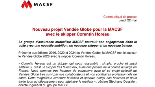 [PDF] Communiqué nouveau skipper MACSF
