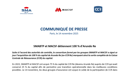 [PDF] Communique SMABTP -MACSF -CCR sur Arundo Re
