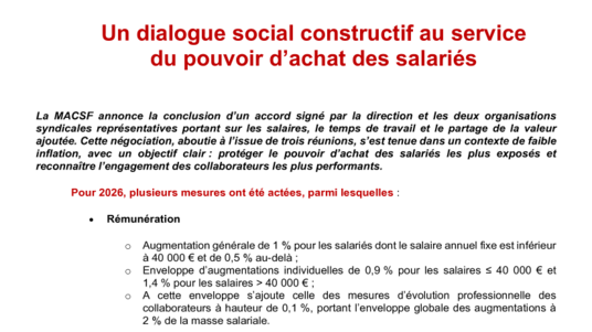 [PDF] Communiqué de presse Accord salarial 2026