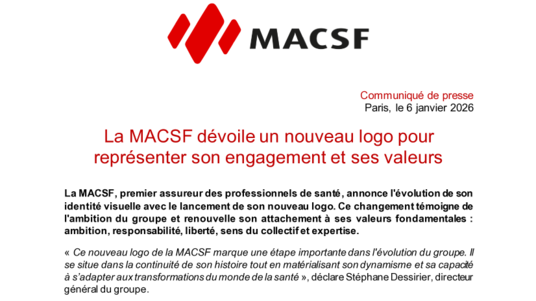 [PDF] Communiqué sur le nouveau logo MACSF 2026