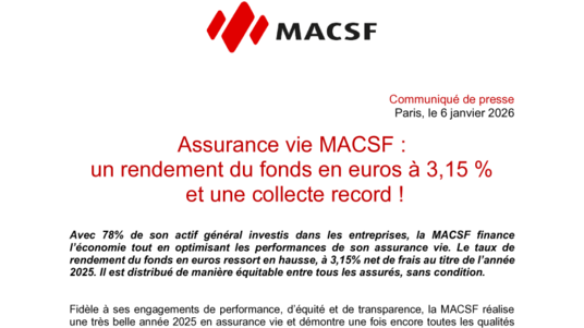 [PDF] Communiqué de presse assurance vie MACSF -performances 2025