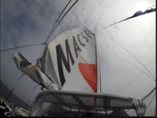 Vendée-Arctique-Les Sables-d’Olonne : les images de l’avarie de bôme sur MACSF