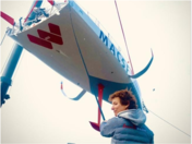 Isabelle Joschke et son IMOCA MACSF de retour sur l'eau