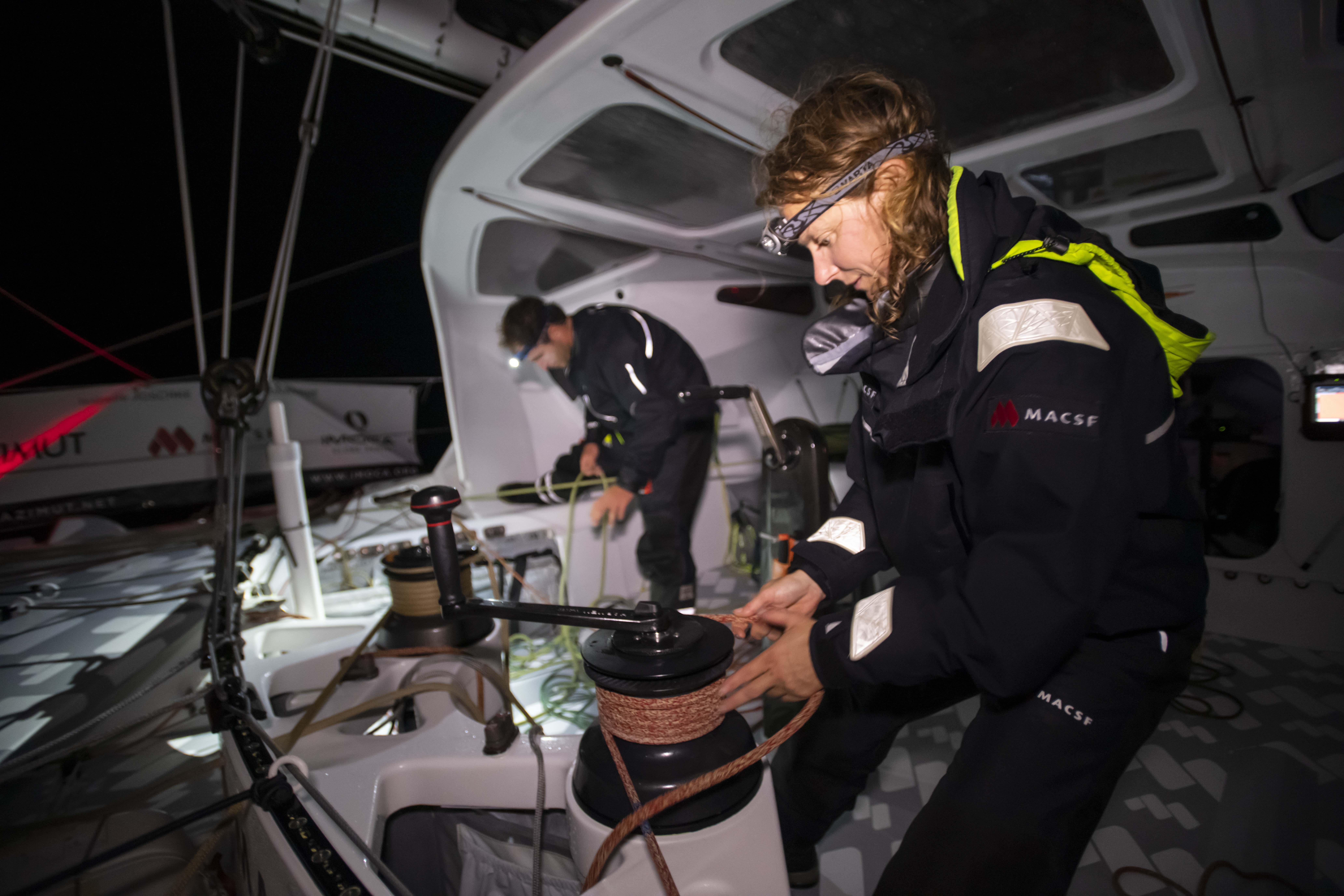 [PHOTO] Isabelle Joschke et Morgan Lagravière en navigation de nuit