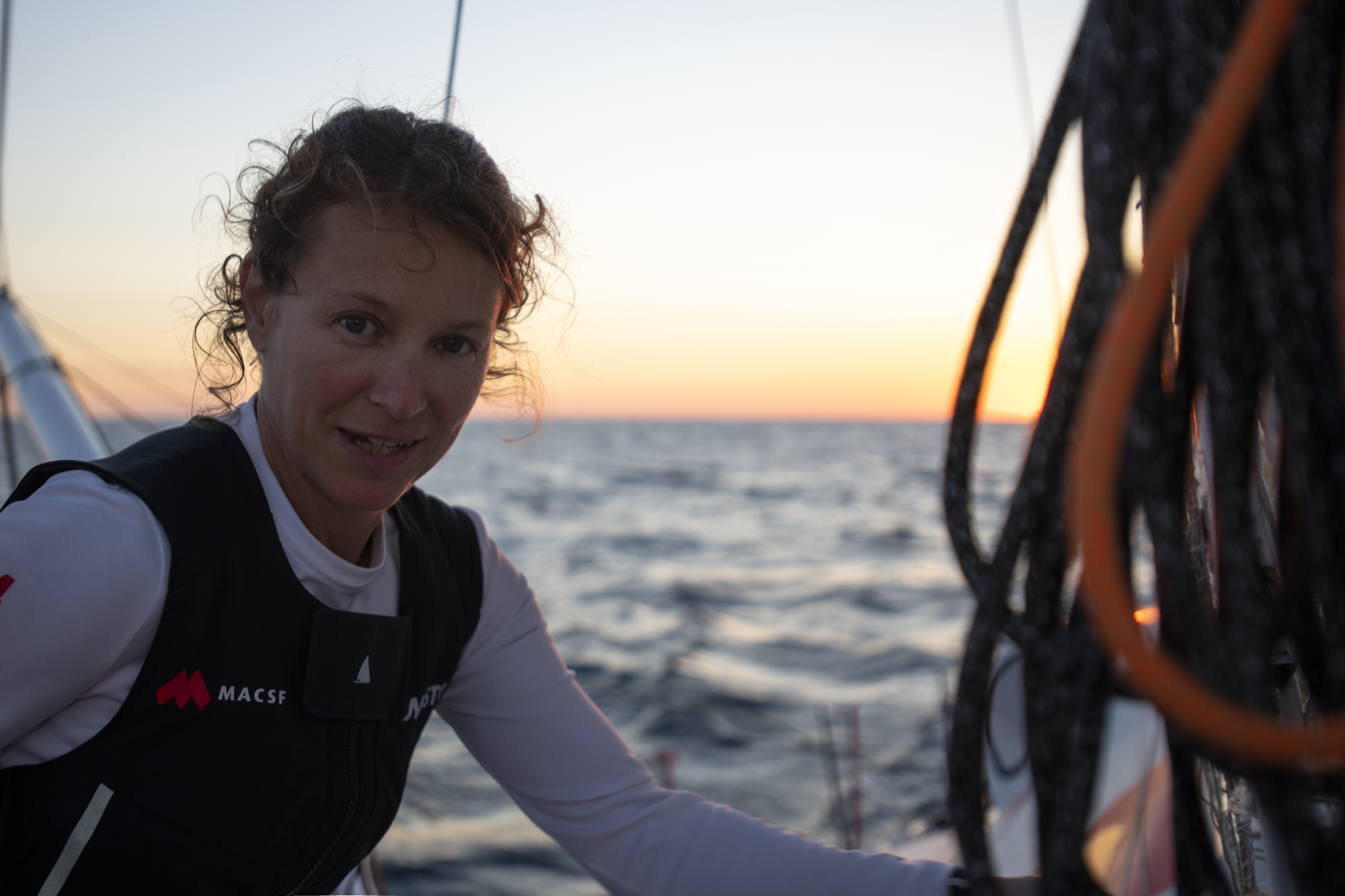 [PHOTO] Isabelle Joschke sur l'IMOCA MACSF