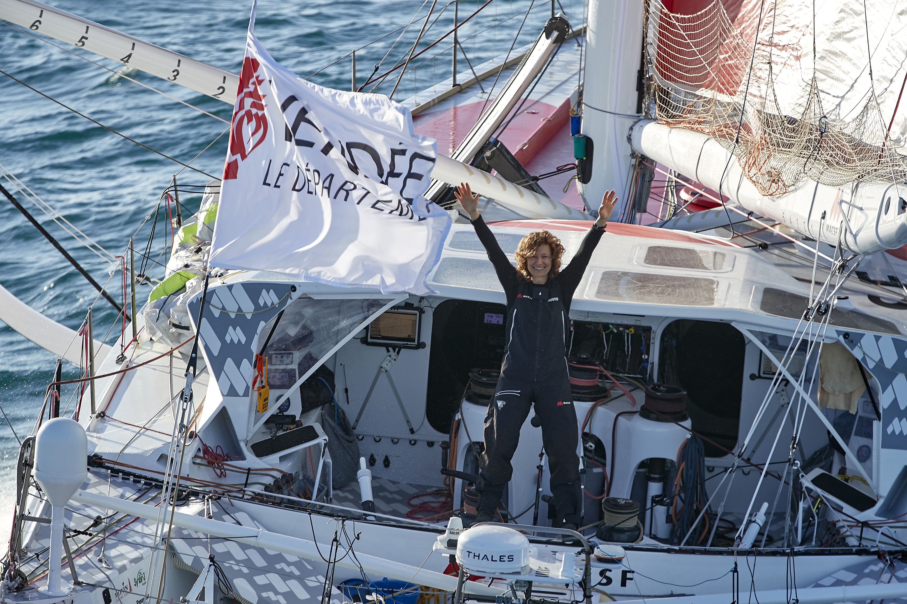 [PHOTO] Isabelle Joschke au départ du Vendée Globe 2020