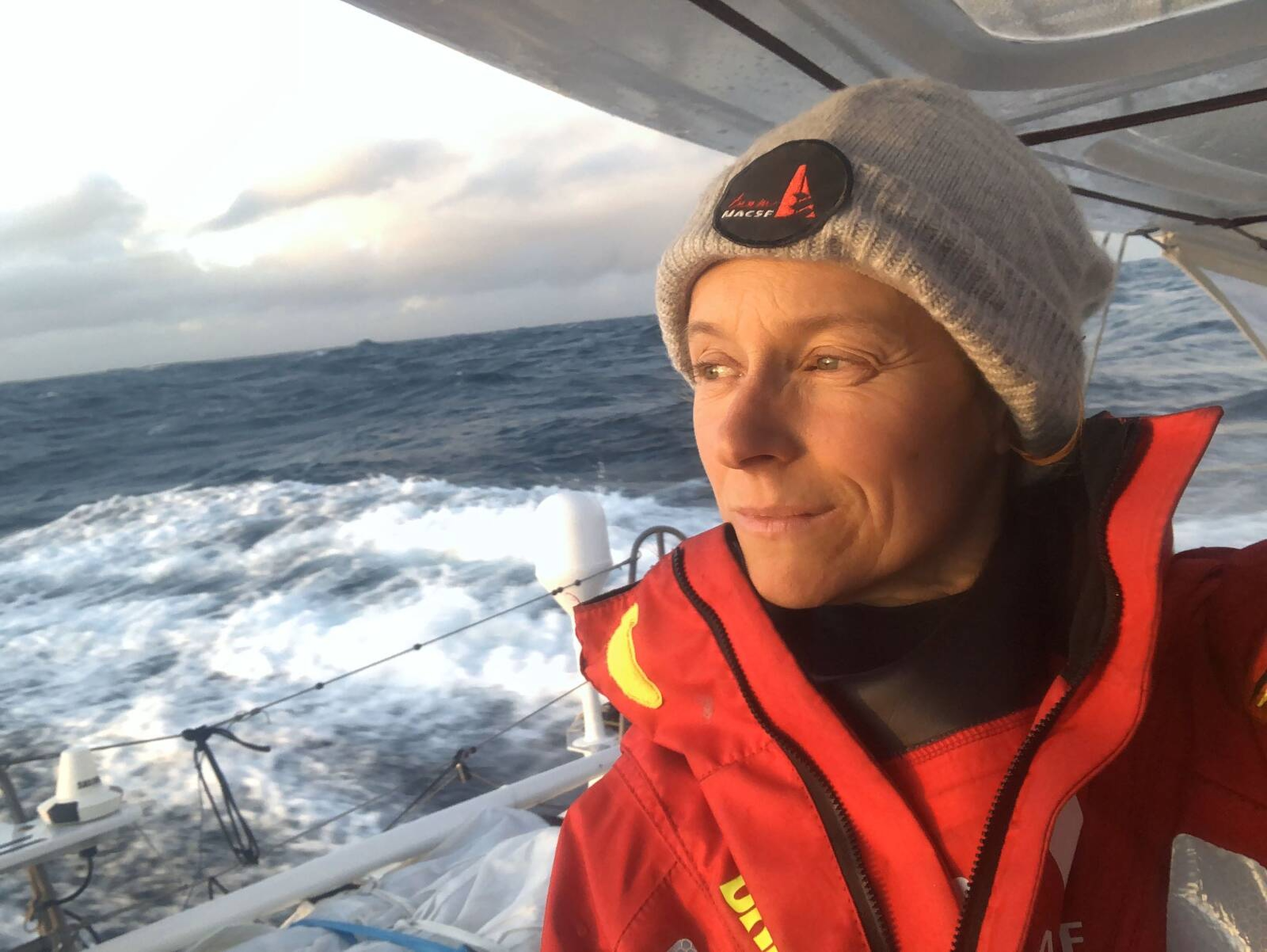 [PHOTO] Isabelle Joschke pendant le Vendée Globe