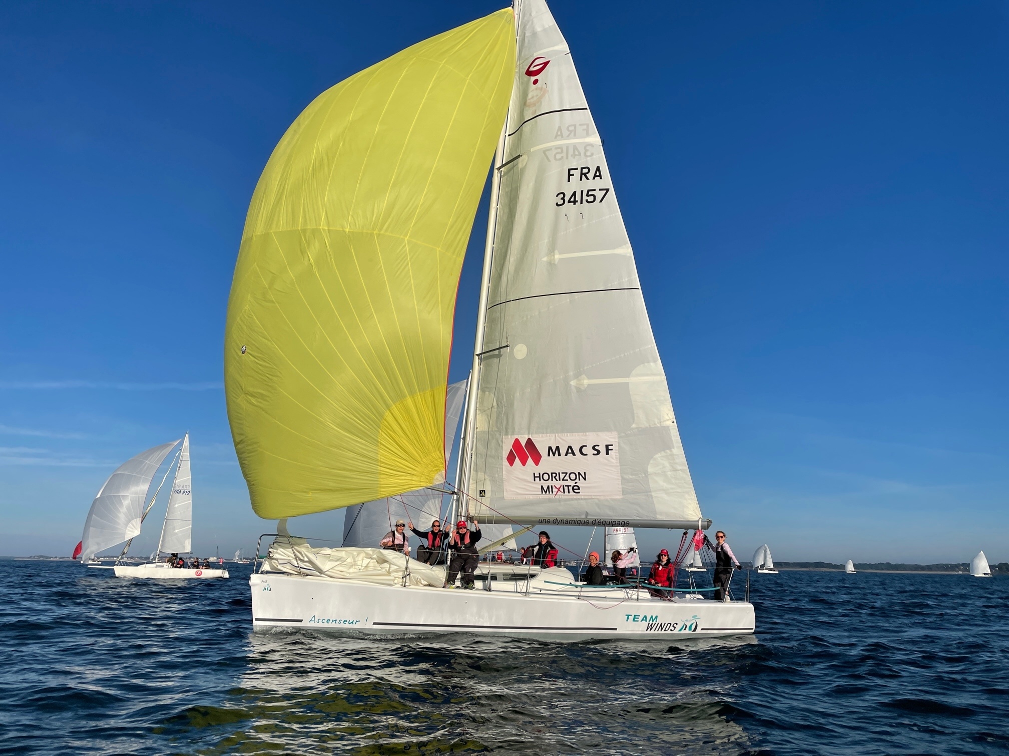 [PHOTO] L'équipage MACSF lors du Spi Ouest France 2021
