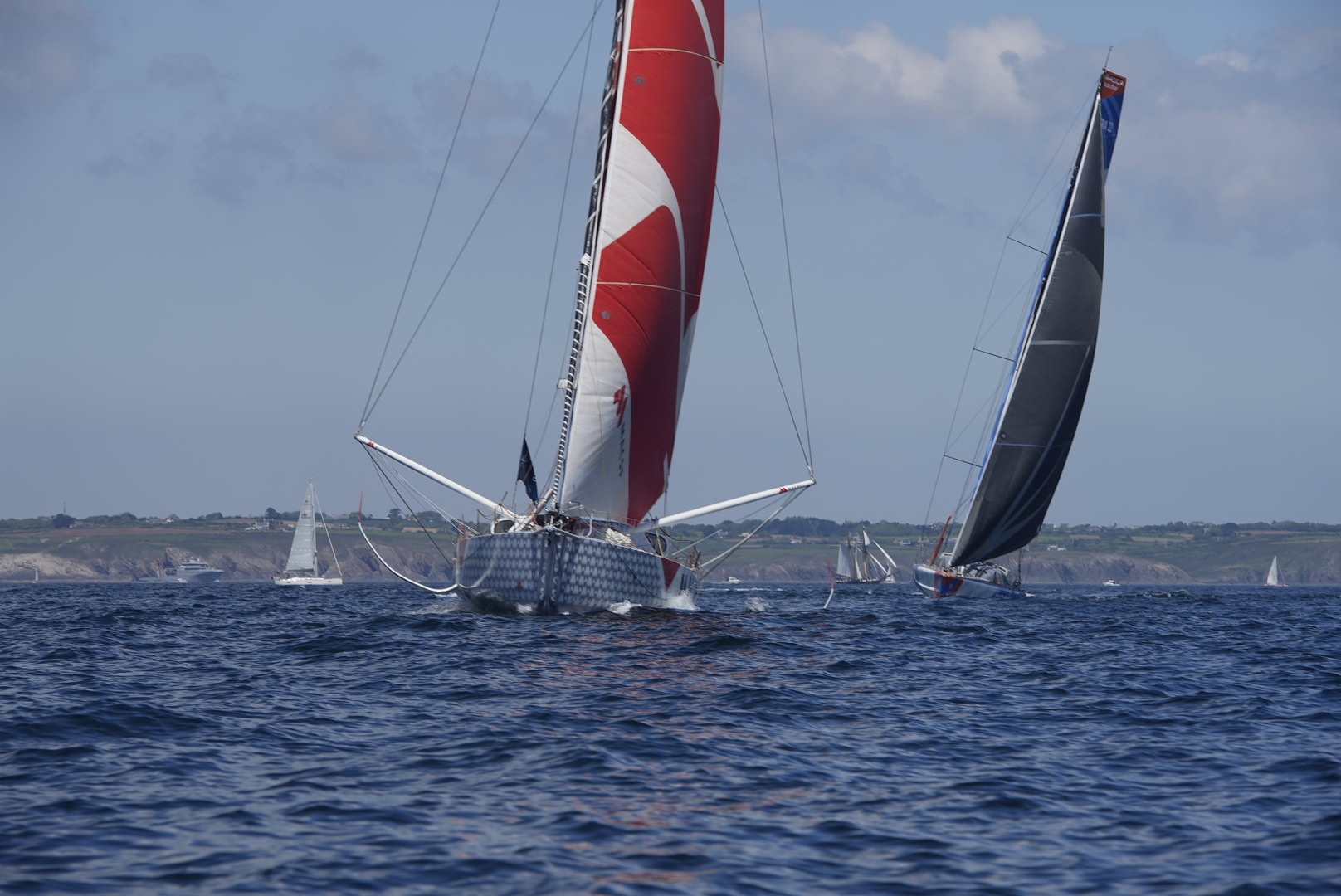 [PHOTO] L'IMOCA MACSF au départ de la Guyader Bermudes 1000 Race