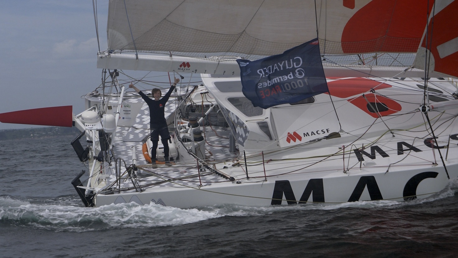 [PHOTO] Isabelle Joschke à l'arrivée de la Guyader Bermudes 1000 Race
