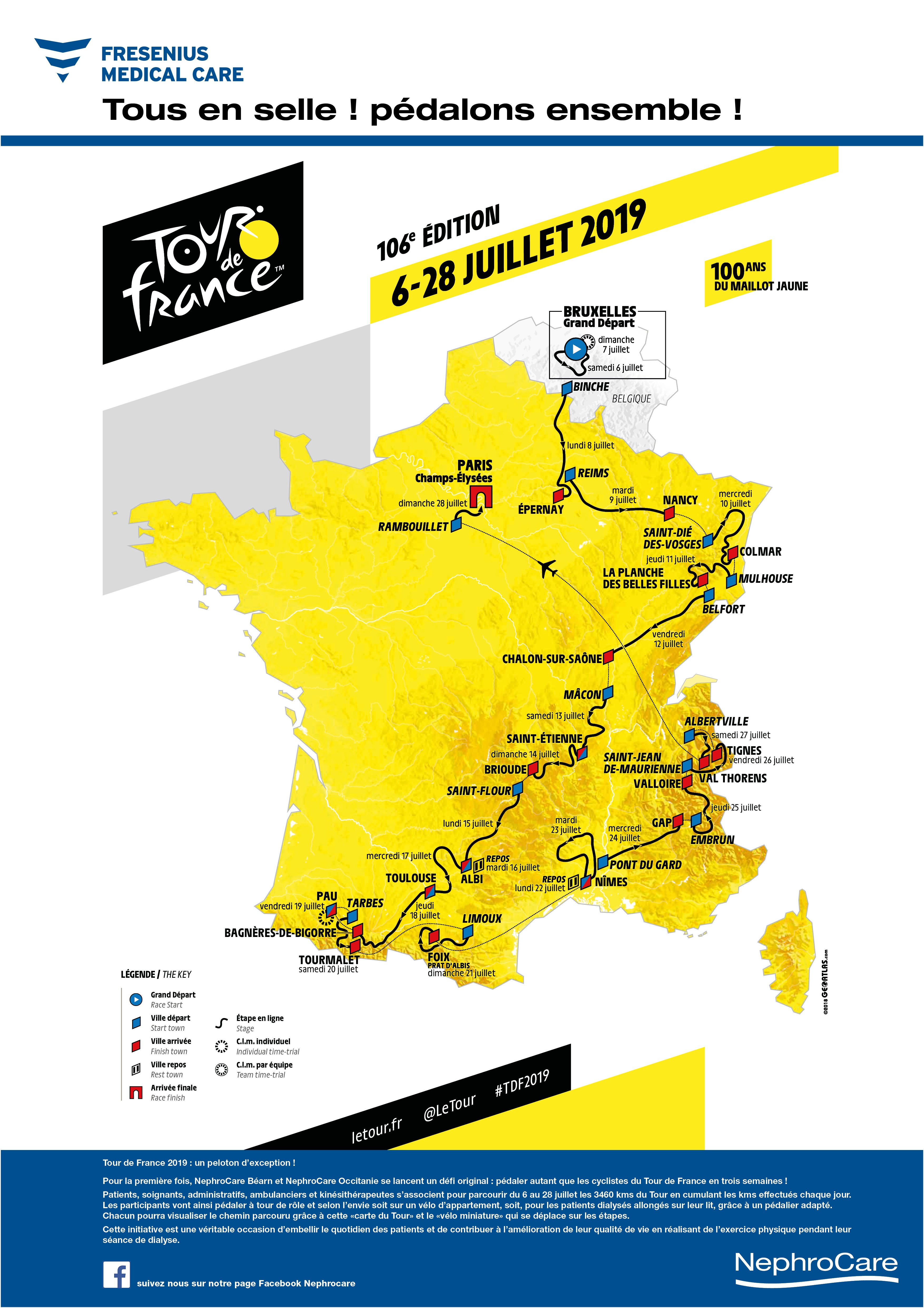 Carte Des Centres De Dialyse En France Carte Tour de france NC 2019 .jpg