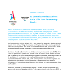 Communiqué Paris 2024 - La Commission des Athlètes Paris 2024 dans les starting-blocks.pdf