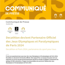 Décathlon devient Partenaire officiel de Paris 2024